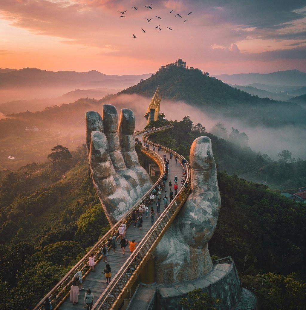 Vietnam hand statue